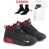 Ghete AM90 Imblanite, Negru/Rosu