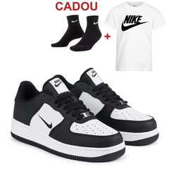 Incaltaminte din Piele Naturala, Negru/Alb