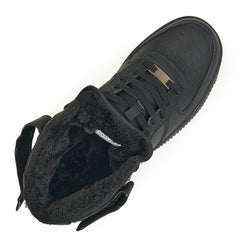 Ghete AF1 Imblanite, Negru, Piele Naturala